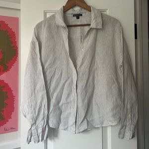 James Perse striped linen shirt